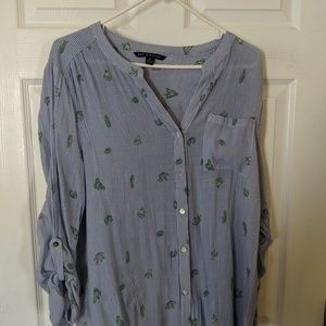 Cactus Print Top